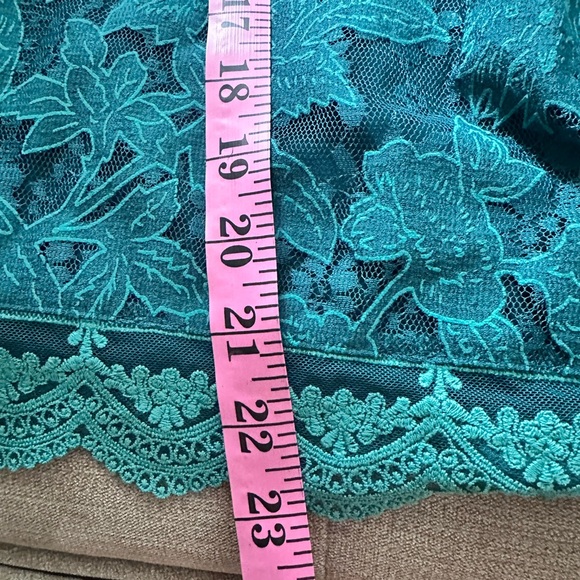 Anthropologie Paris Turquoise Lace Meadows Blouse by HD (size 0) - Picture 6 of 14